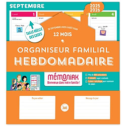 Organiseur familial hebdomadaire Mémoniak 2025-2026