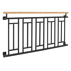Ecd Germany Balcon balustrade française barrière de fenêtre 156x90 cm anthracite en acier