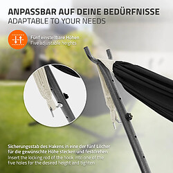 Acheter ML-Design Hamac XXL noir avec sac de transport et support réglable en acier pour jardin
