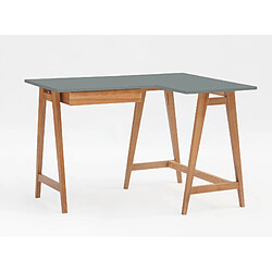 Ragaba Bureau d'angle Luka avec tiroir - Chêne