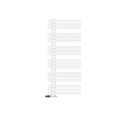 LuxeBath Radiateur de Salle de Bain Iron EM 600x1400 mm Blanc Raccord Central au Bas