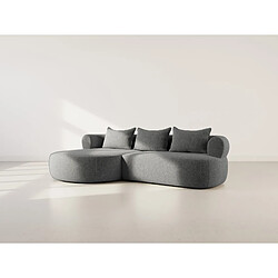 Lisa Design Angela - canapé d'angle gauche 4 places en velours texturé