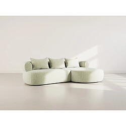Lisa Design Angela - canapé d'angle droit 4 places en velours texturé
