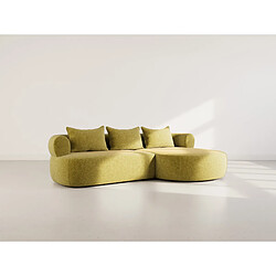 Lisa Design Angela - canapé d'angle droit 4 places en velours texturé