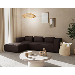 Lisa Design Stella - canapé d'angle gauche 4 places en simili