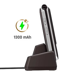 Myphone Téléphone Clapet Senior Double écran Autonomie 7 jours Socle de charge Marron pas cher