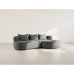 Lisa Design Angela - canapé d'angle droit 4 places en velours texturé