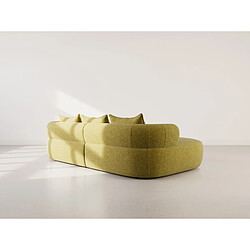 Lisa Design Angela - canapé d'angle gauche 4 places en velours texturé pas cher