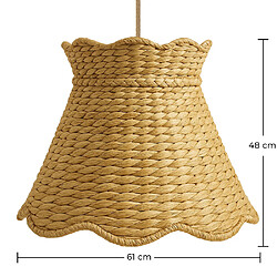 Acheter ICONIK INTERIOR Lampe de Plafond en Rotin – Lampe Suspendue Style Naturel – Tyna Naturel