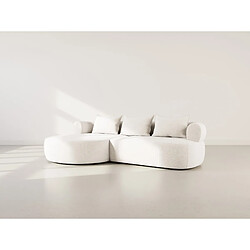 Lisa Design Angela - canapé d'angle gauche 4 places en velours texturé