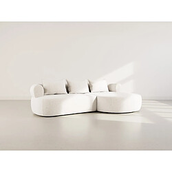 Lisa Design Angela - canapé d'angle droit 4 places en velours texturé