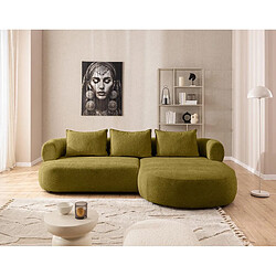 Lisa Design Angela - canapé d'angle droit 4 places en velours texturé