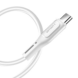 wiwu Câble 3 en 1 USB-C, Micro USB et Lightning Charge Rapide 60W 1m Blanc pas cher
