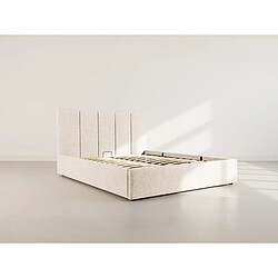 Bestmobilier Beanie - lit coffre - 160x200 cm - en velours - sommier inclus