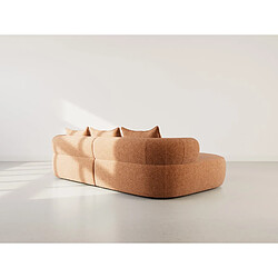 Lisa Design Angela - canapé d'angle gauche 4 places en velours texturé pas cher