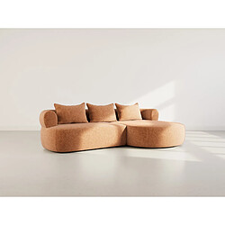 Lisa Design Angela - canapé d'angle droit 4 places en velours texturé