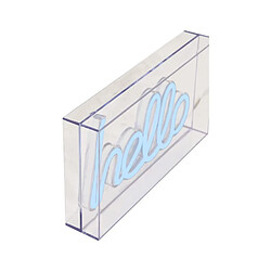 But Néon à poser LED USB L. 23 cm HELLO Bleu