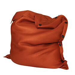SHELTO Pouf Géant Tissu Mesh3D Terracota 125 X 175 - Polyester - Housse Lavable - Fabriqué en France