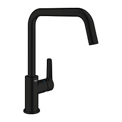 Robinet de cuisine - Mitigeur monocommande évier - Noir mat - Bec haut - Rotation 150° - GROHE Start - 304702430