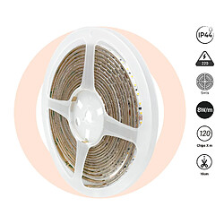 Barcelona LED Bande LED 220V AC - Monocouleur - 8W/m - 6.5mm - IP44 - 5 mètres- Blanc Neutre