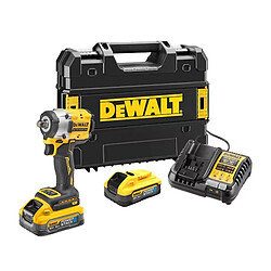 Boulonneuse à chocs compacte ½'' 406Nm 18V DEWALT DCF921H2T-QW avec coffret et 2 batteries 5,0 Ah