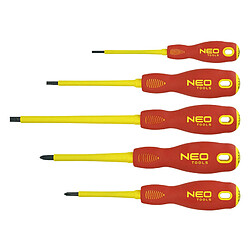 Jeu de 5 tournevis isolés NEO TOOLS 04-220 1000V spécial électricien