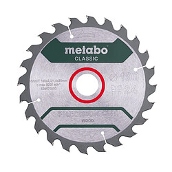 Lame de scie circulaire METABO Classic Precision Cut Wood 628675000 - 190x30mm - 24WZ - 30°