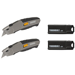 TOUGHBUILT INDUSTRIES DUO de 2 cutters + 50 lames Toughbuilt TB-H4S52-20-BEA