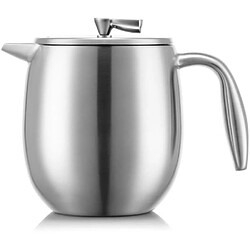 Bodum Columbia Cafetière à piston 0,5 L (4 tasses) inox double paroi mat