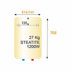 Chauffe eau électrique vertical mural STÉATIS 100L THERMOR 251177