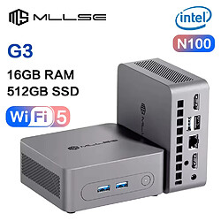MLLSE G3 Mini PC Intel Alder Lake N100 Windows 11 Pro 16GB RAM 512GB ROM WiFi