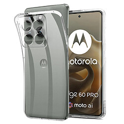 Htdmobiles Coque pour Motorola Edge 60 Pro 5G - housse etui silicone gel fine + film ecran - TRANSPARENT TPU