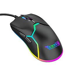 Swissten Souris Gamer pour PC Rétroéclairage RGB 800-7200 DPI avec 6 boutons Noir
