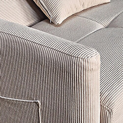 Acheter Concept Usine Canapé convertible avec coffre en velours cotelé beige 3 places ADARE