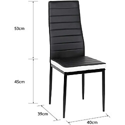 Acheter Sinlikon Lot de 6 Chaise Cuisine, Chaise de Salle à Manger, Dossier Haut de la Cuisine, Chaise de Salle à Manger Confortable et Durable - Blanc (6)