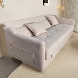 Avis Concept Usine Canapé convertible avec coffre en velours cotelé beige 3 places ADARE