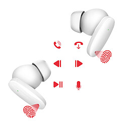 Acheter Swissten Écouteurs TWS Bluetooth 5.3 Musique et Appels Boitier 230mAh USB-C Blanc