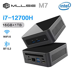 MLLSE M7 Mini PC Intel Core i7 12700H 16G RAM 1TB ROM Windows 11Pro WiFi6