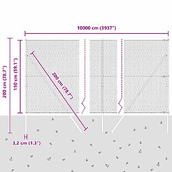 vidaXL Poteau de clôture. Gris pas cher