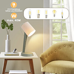 NETTLIFE Lampe de chevet lampe de table de salon avec câble lot de 2 petites lampes 37,4 cm vert E14 lampes de table modernes