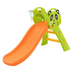 Joyz Toboggan pour enfants 2 en 1 avec panier de basket plastique HDPE vert/orange