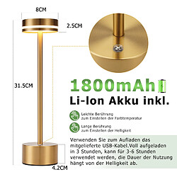 Acheter Nettlife Lampe de table LED tactile - Doré