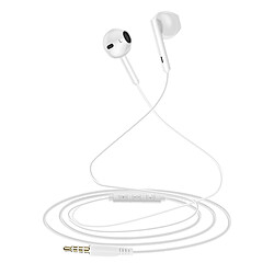 LinQ Écouteurs Jack 3,5mm Intra 1,2m Musique et Appels Mains Libres Blanc