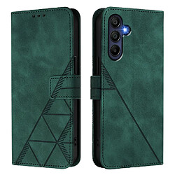Étui Pour Samsung Galaxy A17 Portefeuille Couverture Titulaire de la carte de crédit Livre de protection Flip Folio Cuir PU GANGXUN Vert