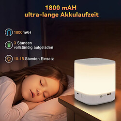 Lot de 2 lampes de table LED NETTLIFE avec batterie rechargeable de 1800 mAh, variateur tactile 3000-6500 K USB avec 3 températures