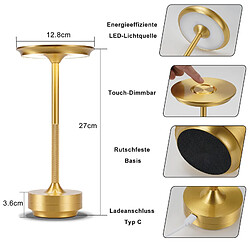 Avis Nettlife Lampe de chevet LED sans fil - Doré