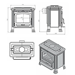 Acheter PLAMEN POÊLE À BOIS SIENNA 9 | BÛCHES 50CM -