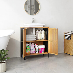 Avis Sanless Meuble sous-vasque bambou - Bois clair