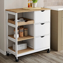 Idmarket DESSERTE CUISINE MUNA BL/HETRE