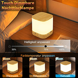 Lot de 2 lampes de table LED NETTLIFE avec 3 températures de couleur, lampe de chevet, batterie 3600 mAH, chargement USB